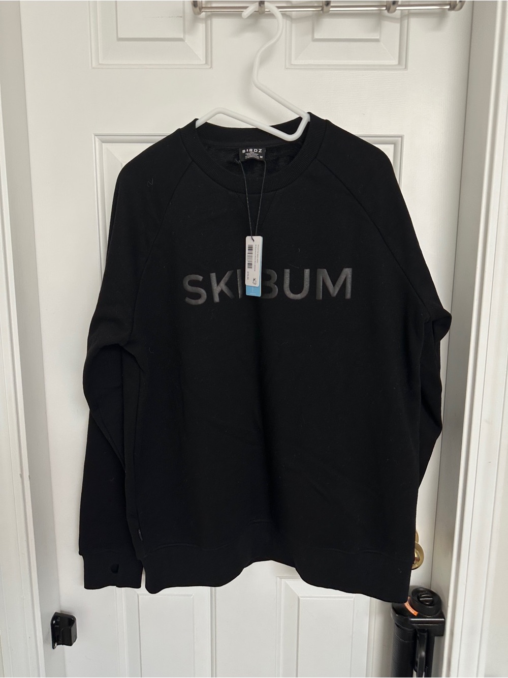 BIRDZ Black 'SKI BUM' Graphic Crewneck Sweatshirt - Men's M